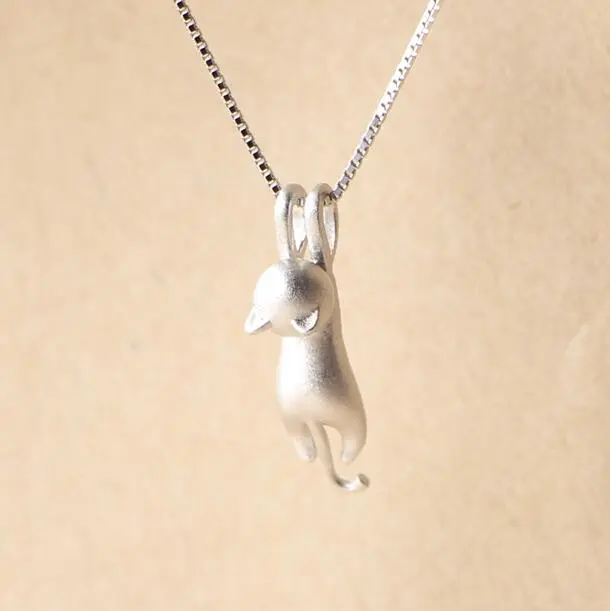 Silver Color Necklaces Cats Pendants&Necklaces Necklace Fashion Jewelry Colar de Plata  VNS8006