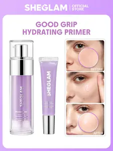 SHEGLAM Good Grip Hydrating Primer Blueberry AHA Face Primer Hydrating Makeup Base Lightweight Smooth Long Lasting Dewy Finish Moisturizing Hydrate