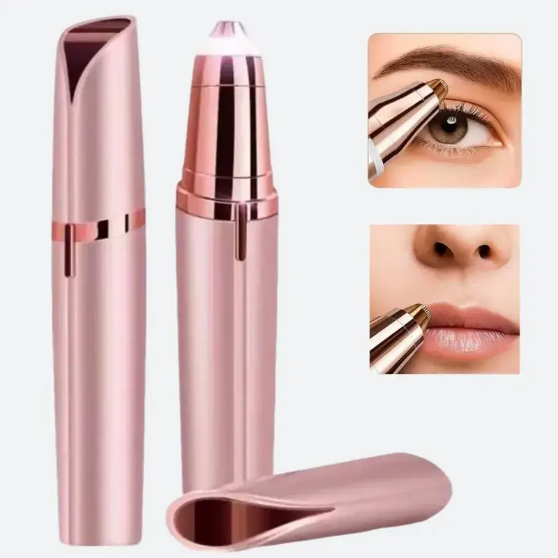 Rechargeable Portable Electric Eyebrow Trimmer,Stainless Steel Blade,Anti-Allergenic,Painless Precision Eyebrow Hair Remover,for face Leg Lip Armpit Hand