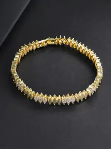 1PC ICED CHICS diamond-shaped snake bone bracelet, hip-hop street style, copper inlaid zircon material, suitable for daily wear, stable and colorless, birthday, date, gift, Jewelry Bracelet, Exquisite Bracelet