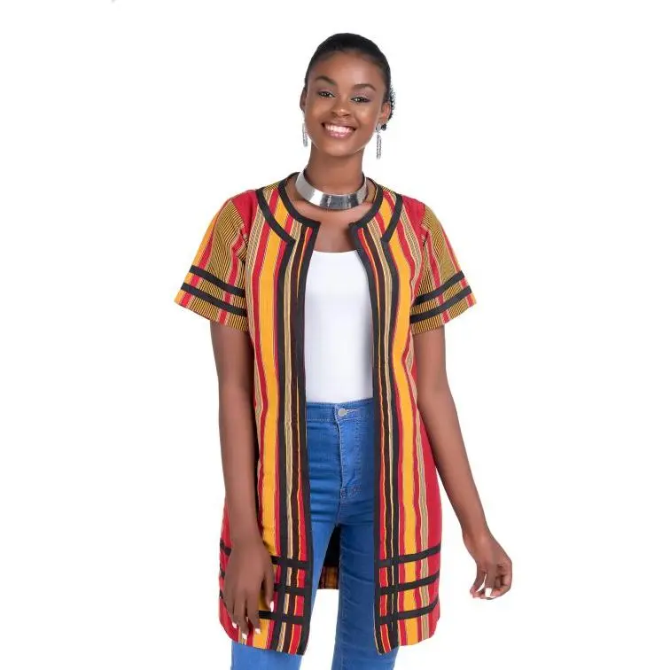 Red Kikoyi Kimono Blazer