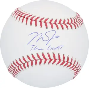 Mike Trout Los Angeles Angels Autographed Baseball with "The Goat" Inscription - Fanatics Authentic Certified