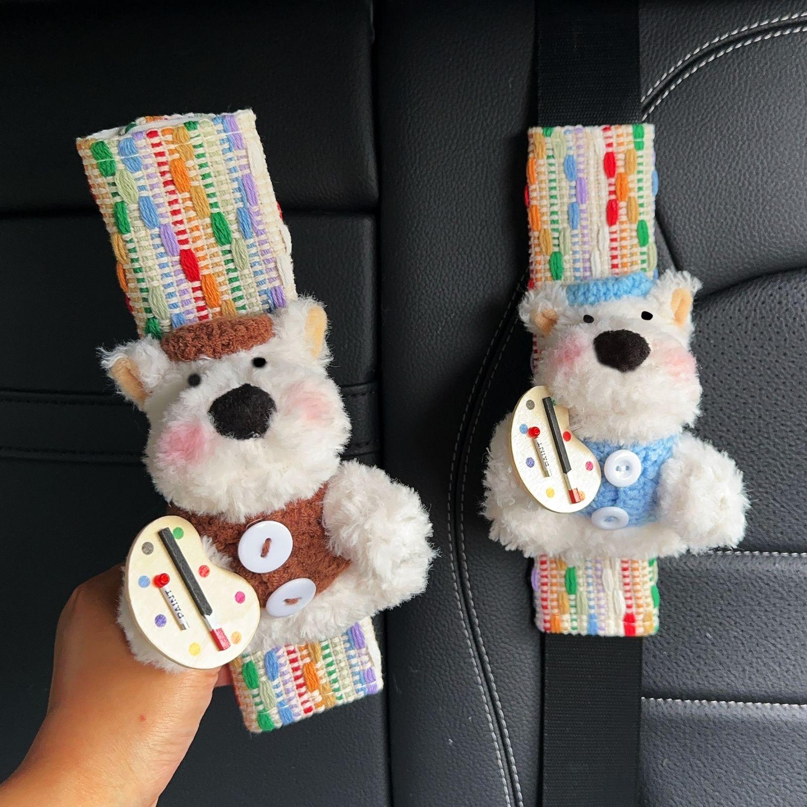 West Highland White Terriercar Seatbelt Shoulder Cover Universal Interior Accessory Anti-Choke Protective Cover Easy to Use for All Passengers