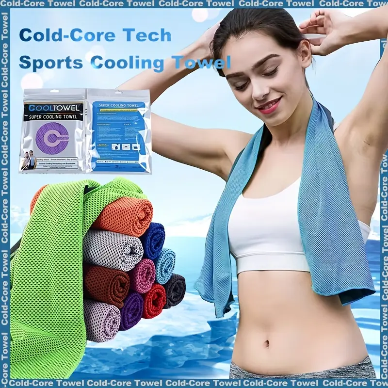 Coolcore Cooling Technology Cooling Towel Outdoor Sweat Wiping Cooling Cycling Fitness Running Sports Cooling Towel