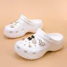 Women's Cute Rhinestone Decorated Platform Slides, Sliders Shoes, Casual Comfortable EVA Slippers, Soft Thick Sole, Fashionable for Beach, Indoor & Outdoor Wear, Summer