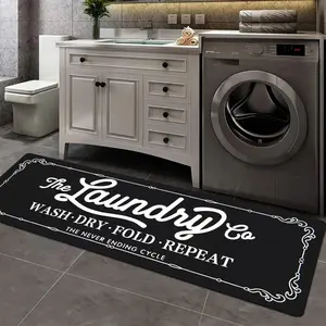 Retro American-Style Laundry Room Carpet Water-Absorbent Stain-Resistant Easy To Clean for Home Decoration Corridor Carpet