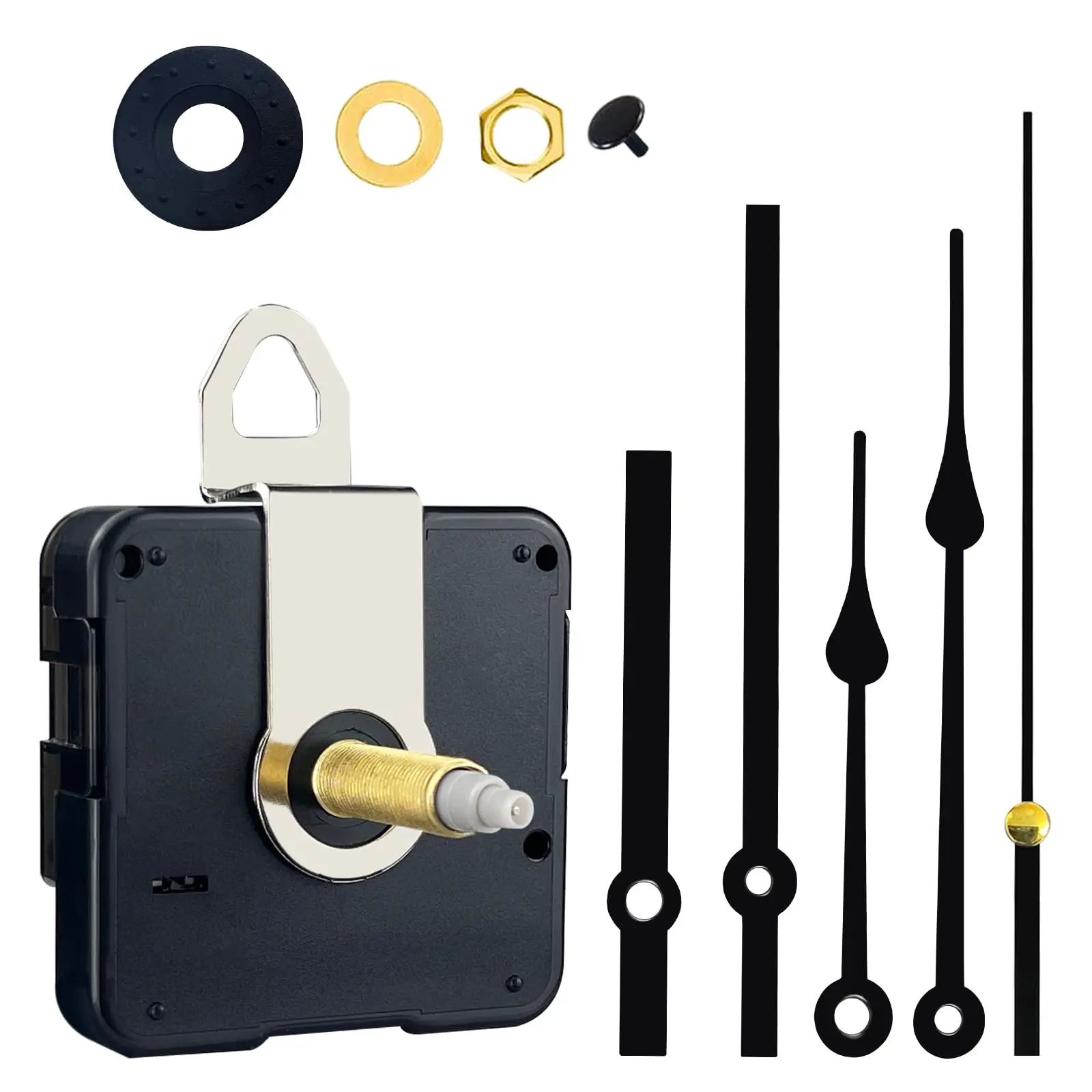 1 Set 31mm Quartz Long Shaft Clock Movement DIY Wall Clock Movement Mechanism Clock Repair Kit Replacement (Shaft Length 1-1/5 inch,2 Pair Hands),Hand Tools Kits