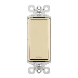 Legrand TM870I radiant Light Switch, 15A, Single-Pole, Ivory