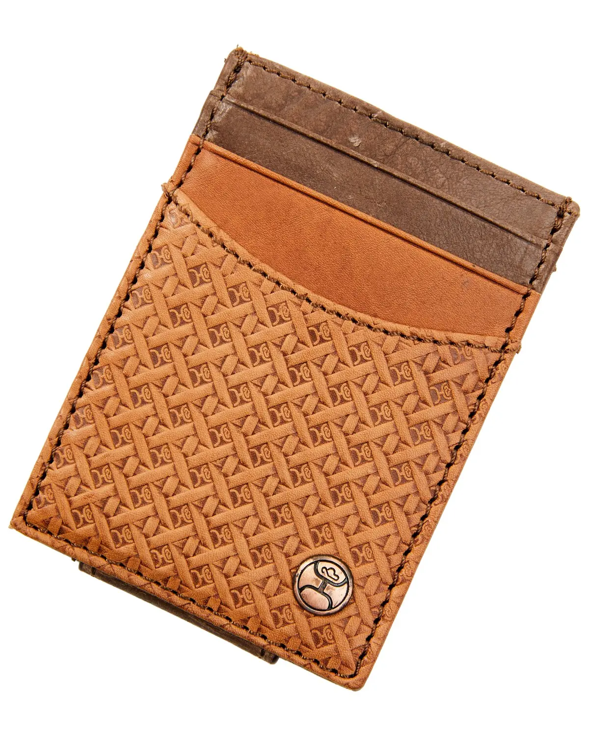 Hooey Men's Men'S Hands Up Basket Weave Money Clip - Hmc002-Tn