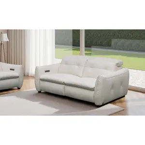 Klaussner Bravino Leather Motion Power Reclining Loveseat