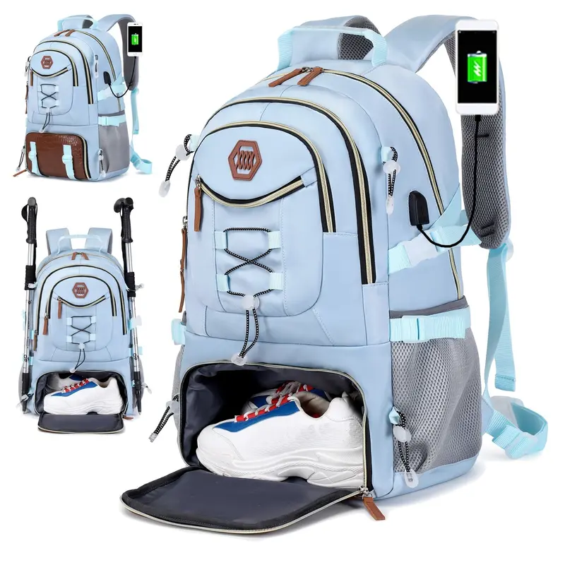 40l backpacks for travelling Travel Backpack 40L - Black, Recycled Plastic, 40L, Carry-On Approved Bag, Laptop Sleeve & Trolley Sleeve