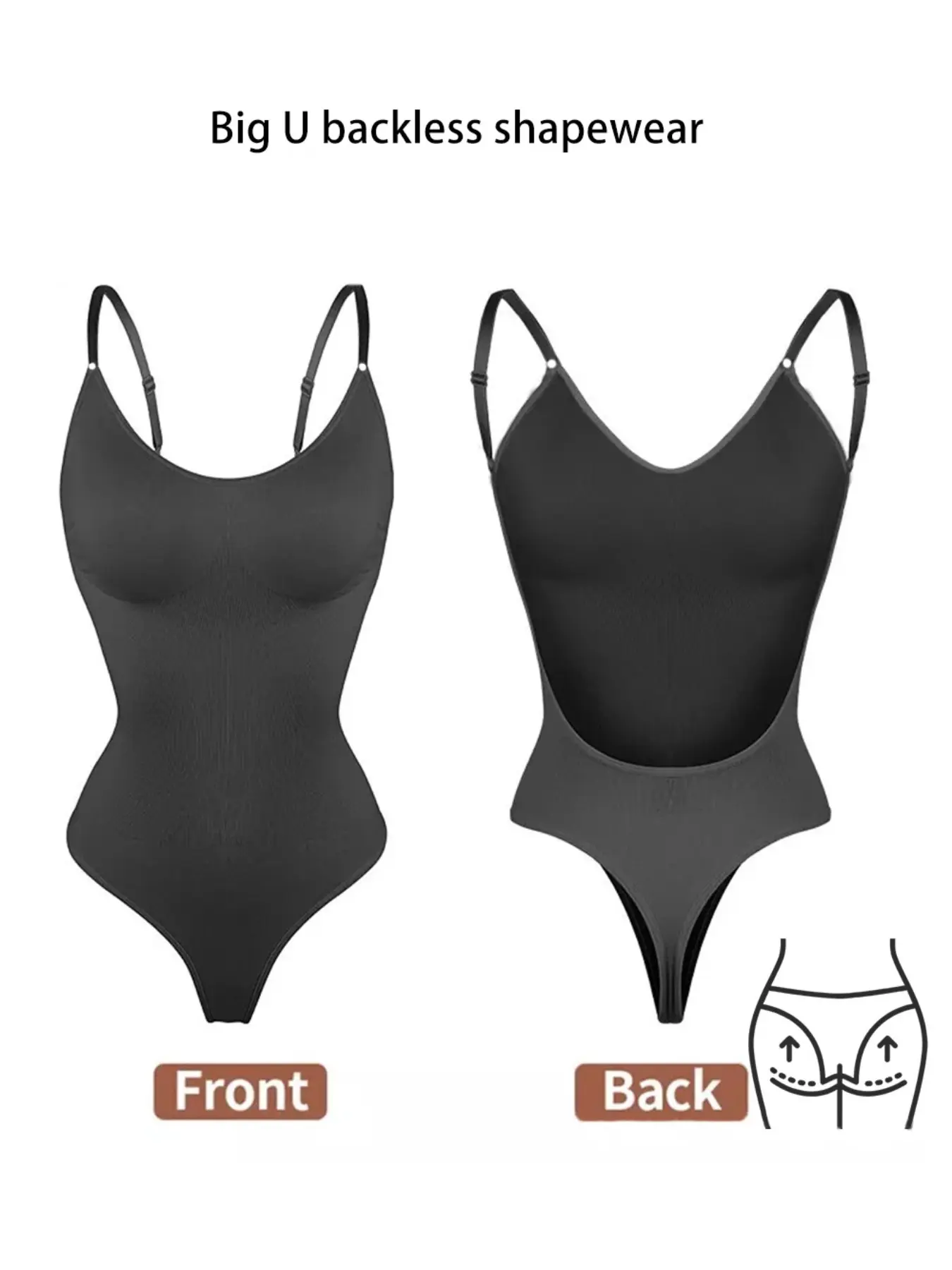 Women's Solid Color Fitted Waist Trainer Shaping Bodysuit Underwear, Post-Surgery Body Sculpting Compression Shapewear for Everyday Wear & Special Occasions