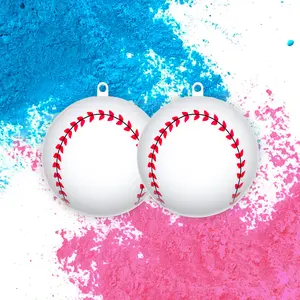 Gender Reveal Baseball Set 1 Pink & 1 Blue Ball Exploding with Powder Choose Your Ball Color Best Idea for Boy or Girl Gender Reveal Party Supplies