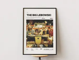 [SALE UP TO 50]The Big Lebowski Movie Poster, Alternative Movie Poster Print, Jeff Bridges and John Goodman Poster, The Big Lebowski Film Print Wall Art