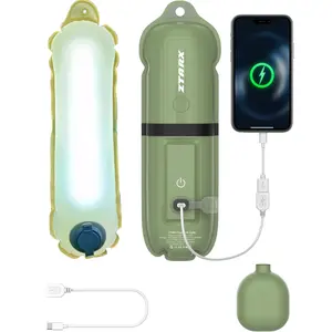 Ztarx Outdoor Camping Light, Inflatable Foldable Portable, 2000mah Battery, Emergency Phone Charging, Waterproof Magnetic Air Column, 30cm Length