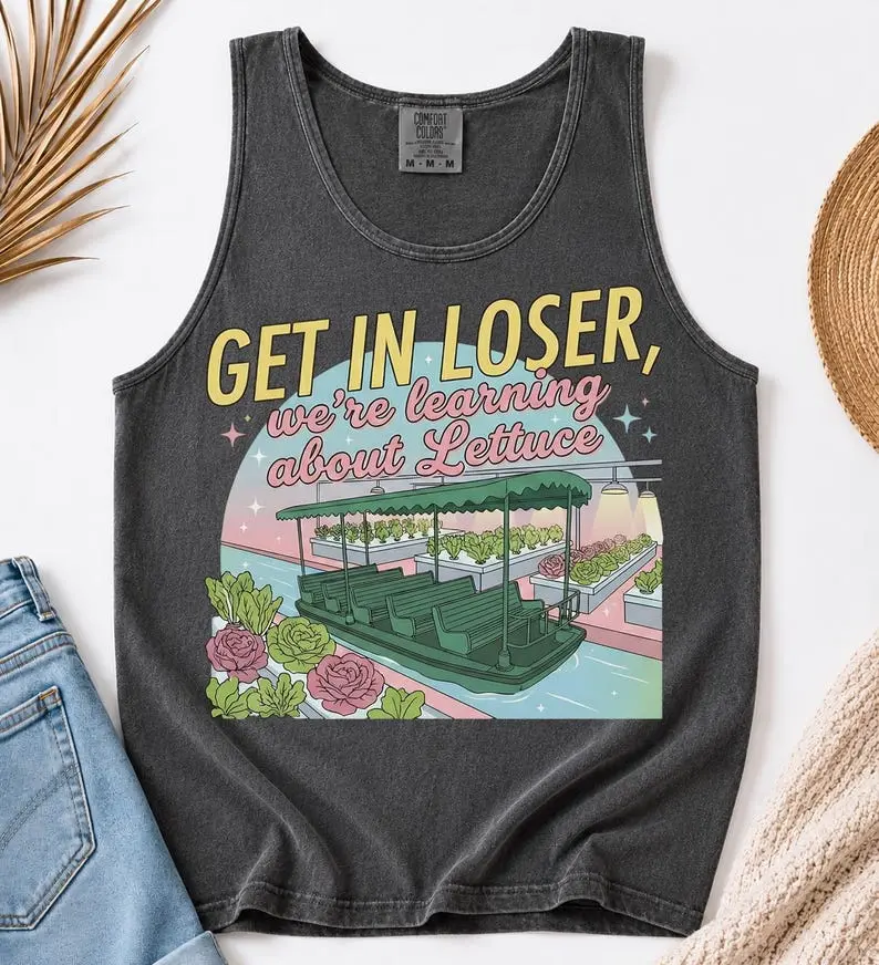 Comfort Colors The Land Epcot Inspired Tank Top Get in Loser Theme Park Sleeveless Tee Matching Family Vacation Tanks Land Pavilion Shirt Retro Future Aesthetic Graphic Top Cute Magical Holiday Apparel Gift for Her