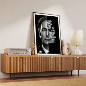 1pc Frameless Better Call Saul Solo Poster Saul Goodman Portrait TV Series Wall Art American Drama Print Lawyer Theme Decor Film Lover Gift Dorm Room Wall Art Bedroom Decor Vintage Style Print Frameless TV Show Art Birthday Gift For Fans