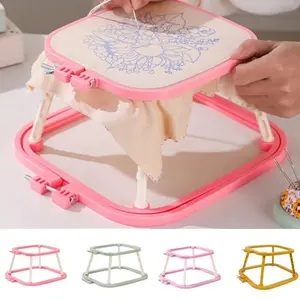 Double Layer Embroidery Frame DIY Cross Stitch Kit, Embroidery Craft, Embroidery Set, Double Layer Tabletop Embroidery Hoop Sewing Tool, Home Decoration