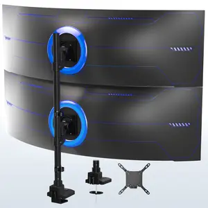 Dual Ultrawide Vertical Monitor Desk Mount