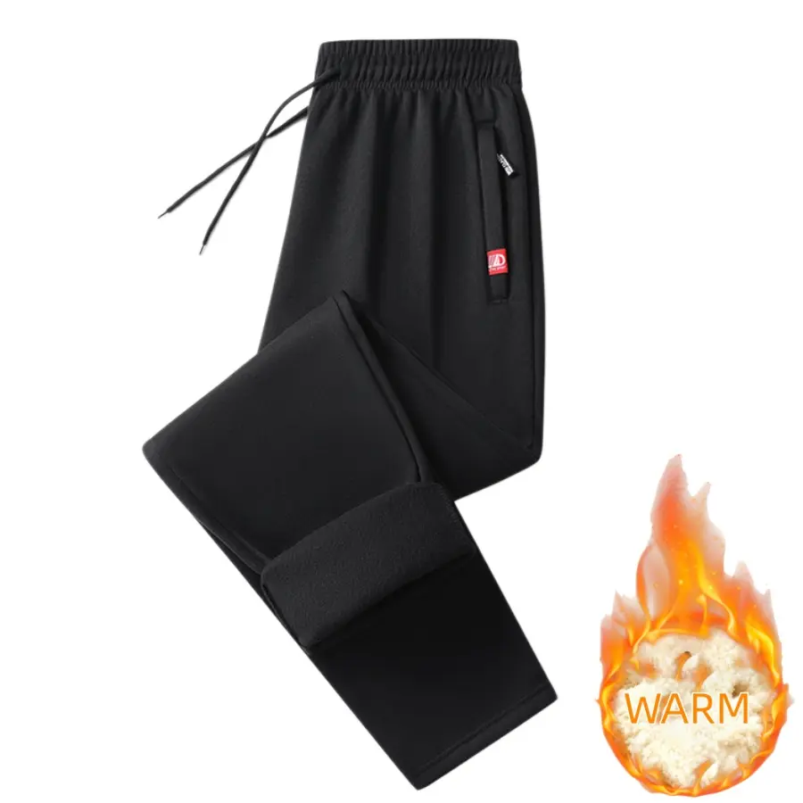 One pair of men’s straight-leg sweatpants, minimalist casual style, elastic drawstring waistband, side seam pocket design, suitable for commuting and everyday wear, smooth, draping fabric that is versatile and slimming.