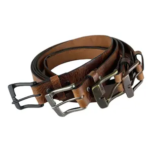 Water Buffalo Leather Belt in Antique Tan