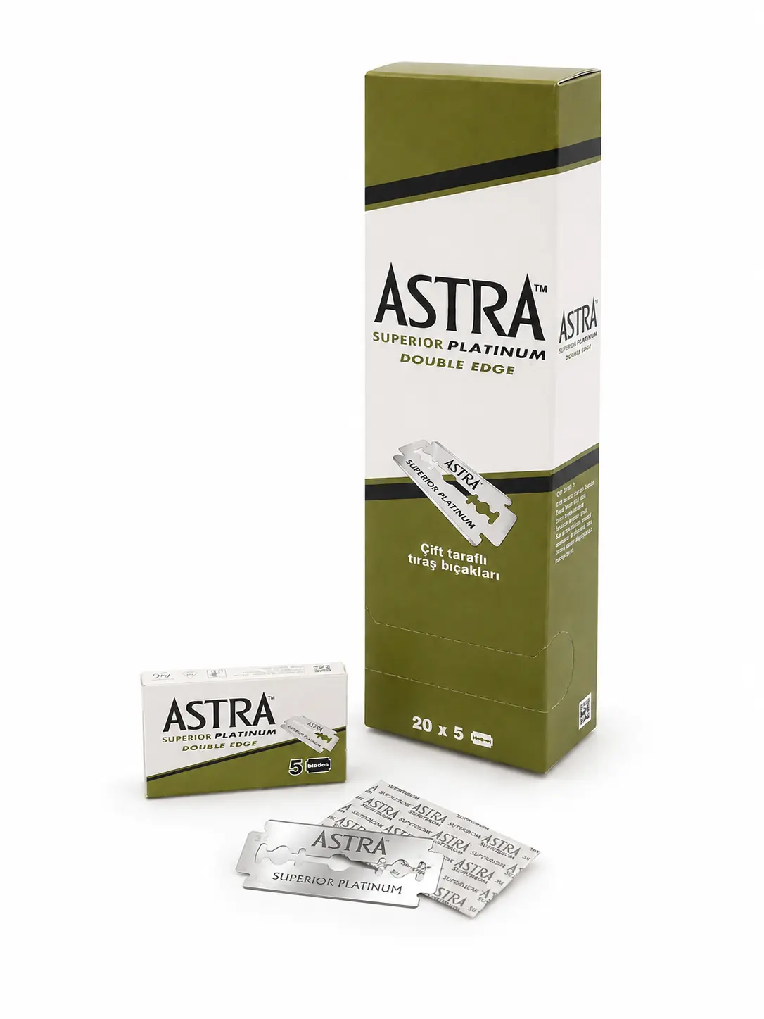 Astra Platinum Double Edge Safety Razor Blades 100ct Astra Platinum Double Edge Safety Razor Blades 100ct