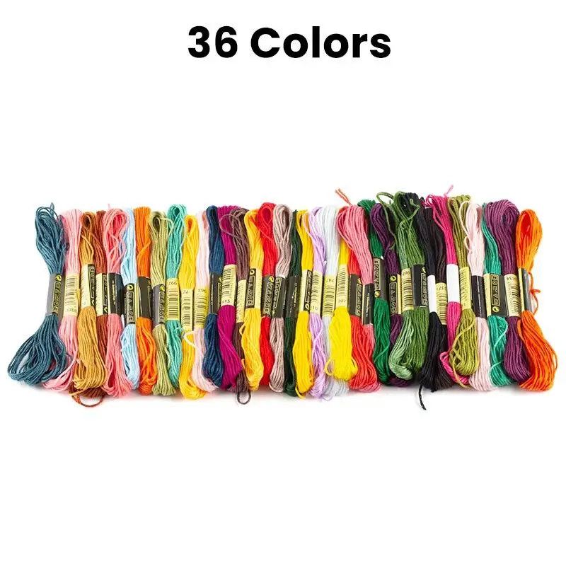 Random Color Cross Stitch Thread, Durable DIY Colorful Cross Stitch Embroidery Line, Hand-woven Artisanal Embroidery Line for DIY Craft Handmade Projects, Various Crafts, Polyester Embroidery Thread