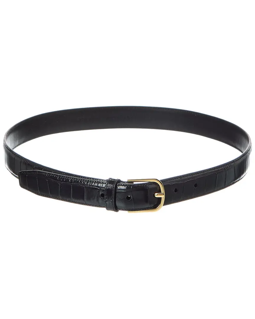 TOTEME Croc-Embossed Leather Belt