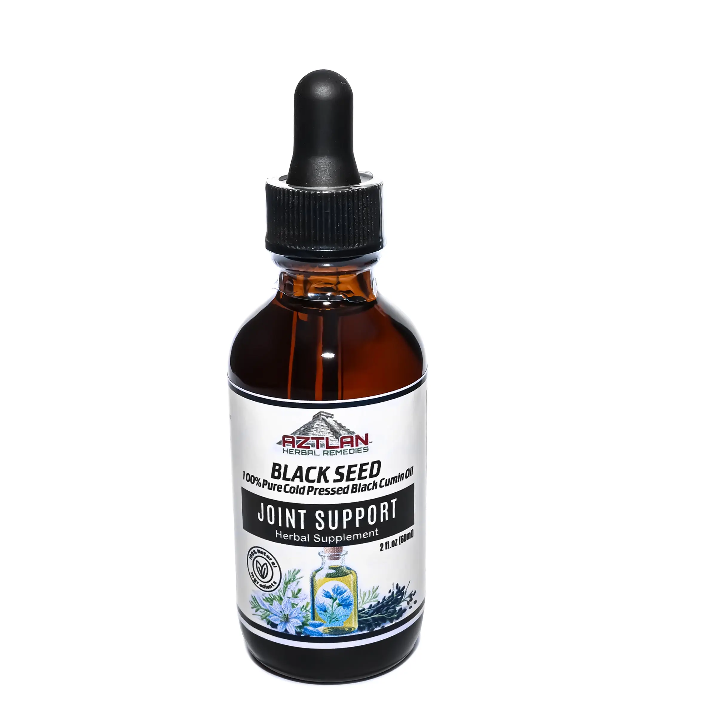 Black Seed Oil Tincture 2oz - Herbal Extract in Glass Jar for Natural Skincare