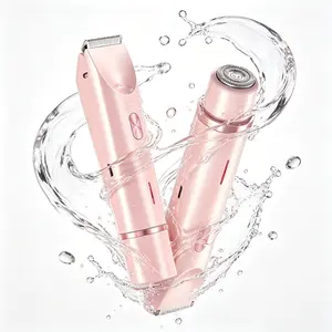 Viral Bikini Shaver 2-in-1 Rechargeable for Women Teens Painless Hair Removal Trimmer Waterproof for Legs Underarm Face Full Body Portable Travel Ready SummerVibes Self Care Gift for Her Back to School