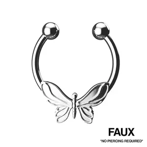 FAUX BUTTERFLY SEPTUM - No Piercing Required FAUX BUTTERFLY SEPTUM - No Piercing Required