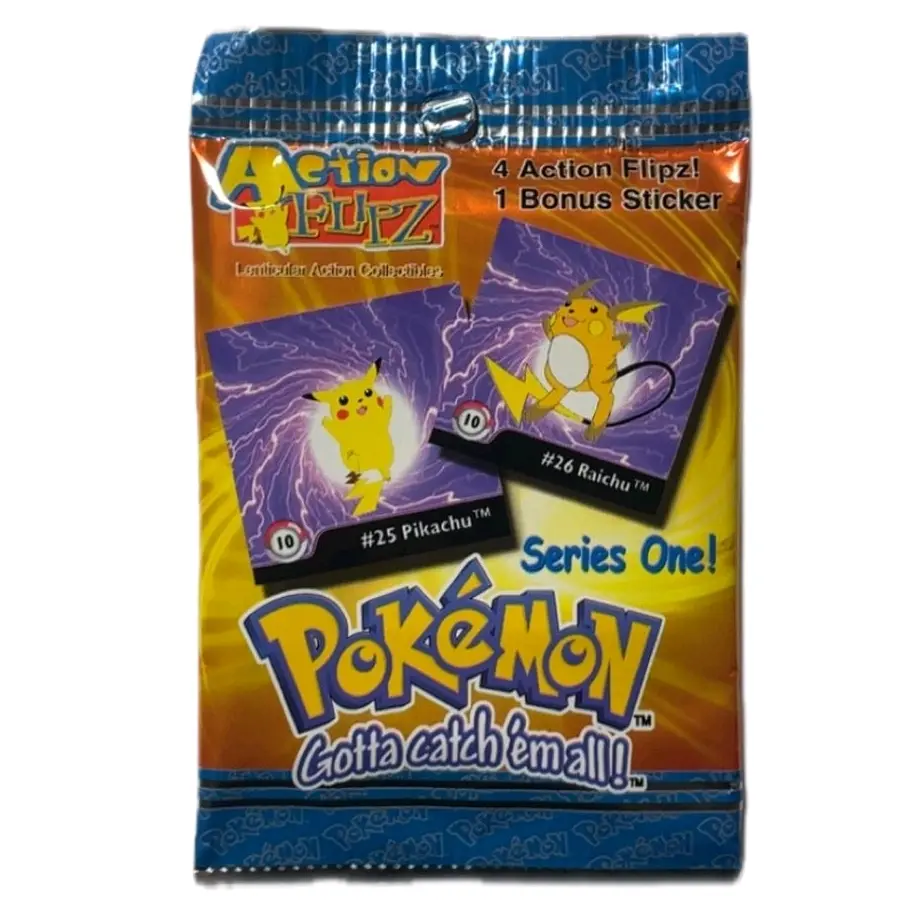 Artbox Pokémon Action Flipz Series 1 Edition Booster Pack - Non-Sports Trading Card Collectible with 4 Action Flips, 1 Sticker, Lenticular Card