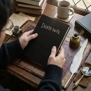 Death Note Notebook + Feather Pen + Necklace
