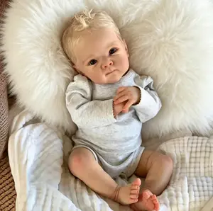 48cm Rebirth Doll, Realistic Newborn, Hand Hair Blonde, Dress up Girl Companion Toy, Ideal Birthday Gift