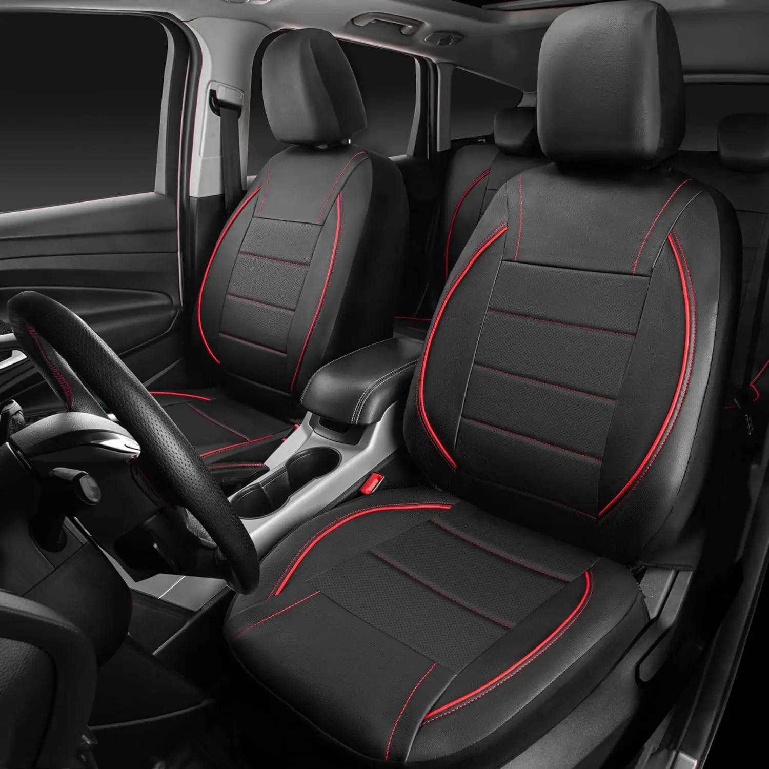 4/9 Piece Comfortable PU Leather Car Seat Covers for Summer Breathability, Easy Installation and Cleaning, Universal Vehicle Seat Protector for All Seasons Car Seat Protectors Automotive Seat Covers Car Seats Covers