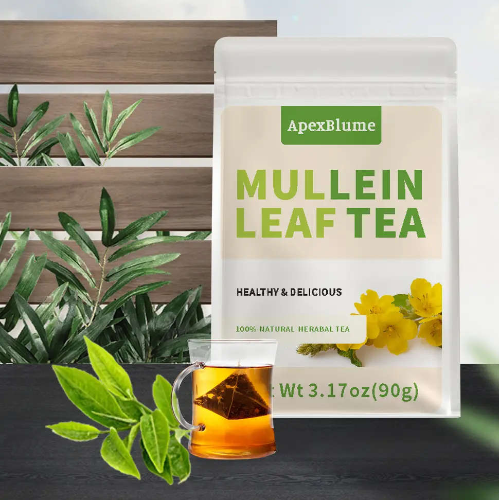 Apexblume 100% Natural Herbal Tea Mullein Leaf tea 30-Day Health 3g/0.1oz (30 Bags) - Beverage