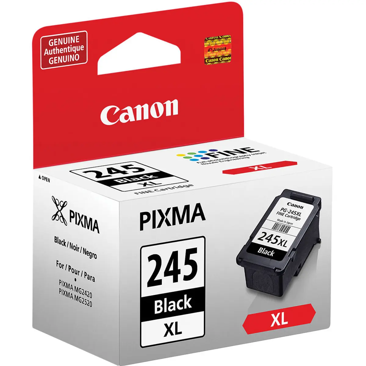 Canon PG-245 XL High Capacity Black Ink Cartridge for Select PIXMA iP, MG, MX, TR, TS Series Printers - 12ml