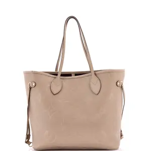 Pre-owned Louis Vuitton Leather Tote Bags REBAG Neverfull NM Tote Monogram Empreinte Giant MM by Rebag