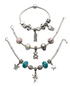 3pc Multi-Style Charm Bracelet Variety Pack