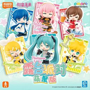 BLOKEES HATSUNE MIKU Blind Box Terrace Party Lenka RIN LEN Mystery Box Figure Original Figurine Collectible Model Toy Gift