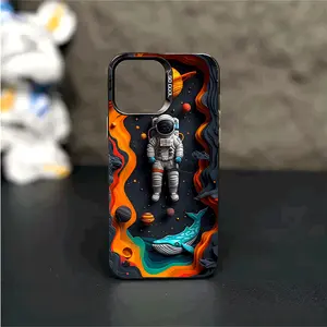 Astronaut phone case for iPhone 16/16Plus/16Pro/16ProMax/15/15Plus/15Pro/15ProMax/14/14Plus/14Pro/14ProMax/13/13Pro/13ProMax/12/12Pro/12ProMax/11/11Pro/11ProMax suitable for gift phone case iphone  15  pro  max  case