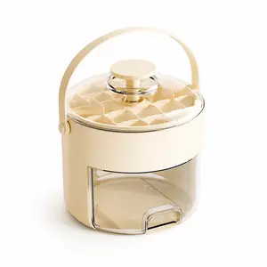 Viral TikTok Ice Cube Maker with Storage Bin, Leakproof & Easy Release Ice Bucket with Lid & Handle, Food-Safe BPA-Free Container for Cocktails, Whiskey, Summer Drinks, Must-Have Home Bar Accessory