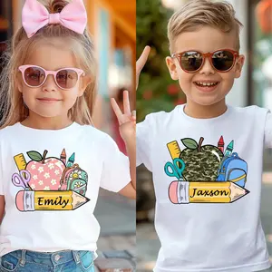 Personalized Back To School Shirt, First Day If School, Custom Name Back to school gift, Personalized Kindergarten Youth Shirt QG4YM