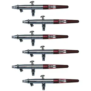 Paasche  0.74 mm Double Action Airbrush with Medium Head for MIL - Pack of 6