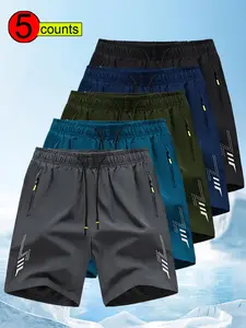 Men's Summer Shorts Set, Athletic Shorts, Track Shorts, Quick-Dry & Breathable Fabric, Ideal for Running, Fitness, Cycling, Hiking, Swimming Activities