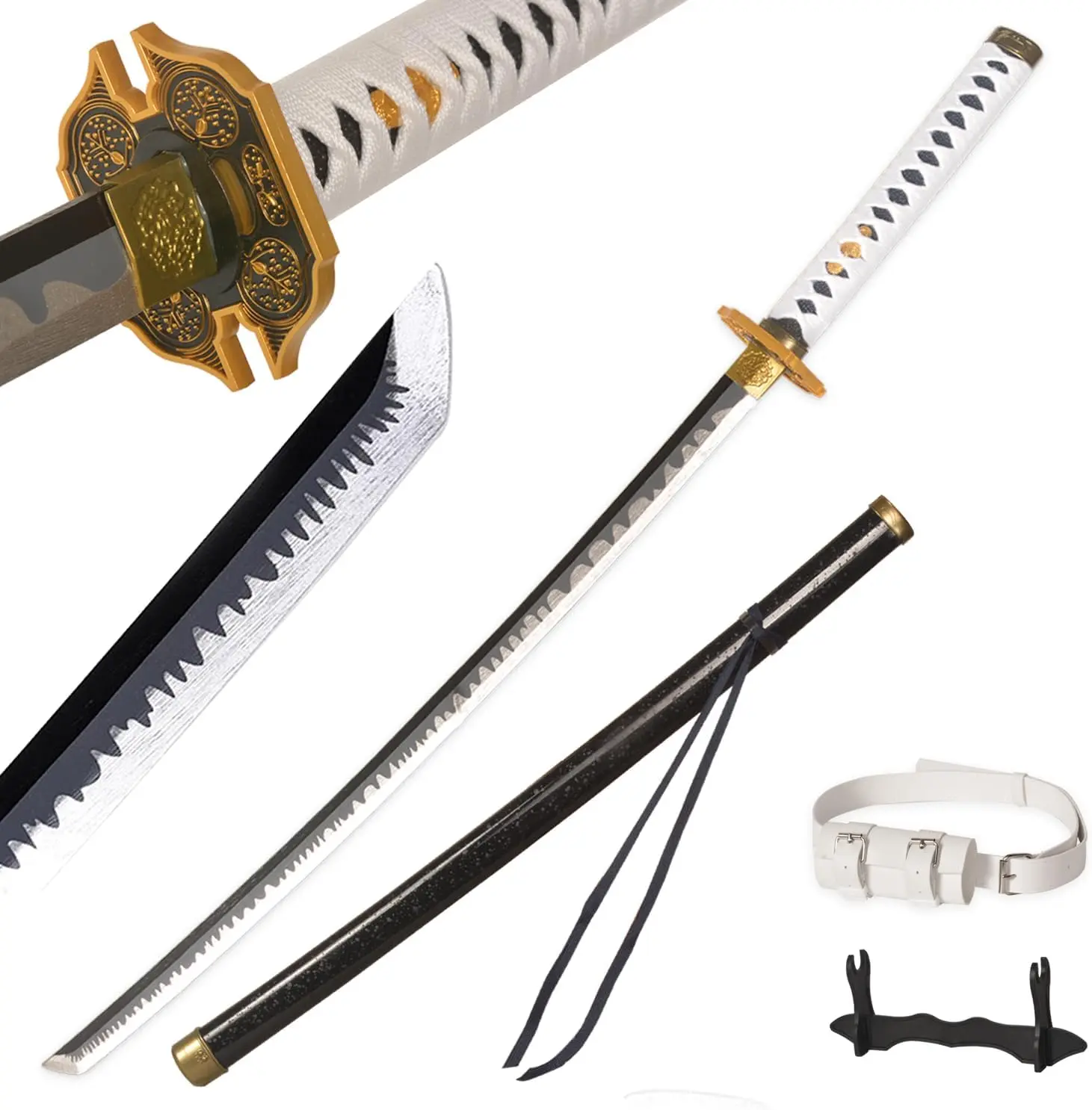 Kinstore 40" Cosplay Anime Vergil Yamato Plastic Samurai Sword Katana for Costume Replica Props