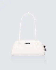 Nyra White Iconic Bowler Bag