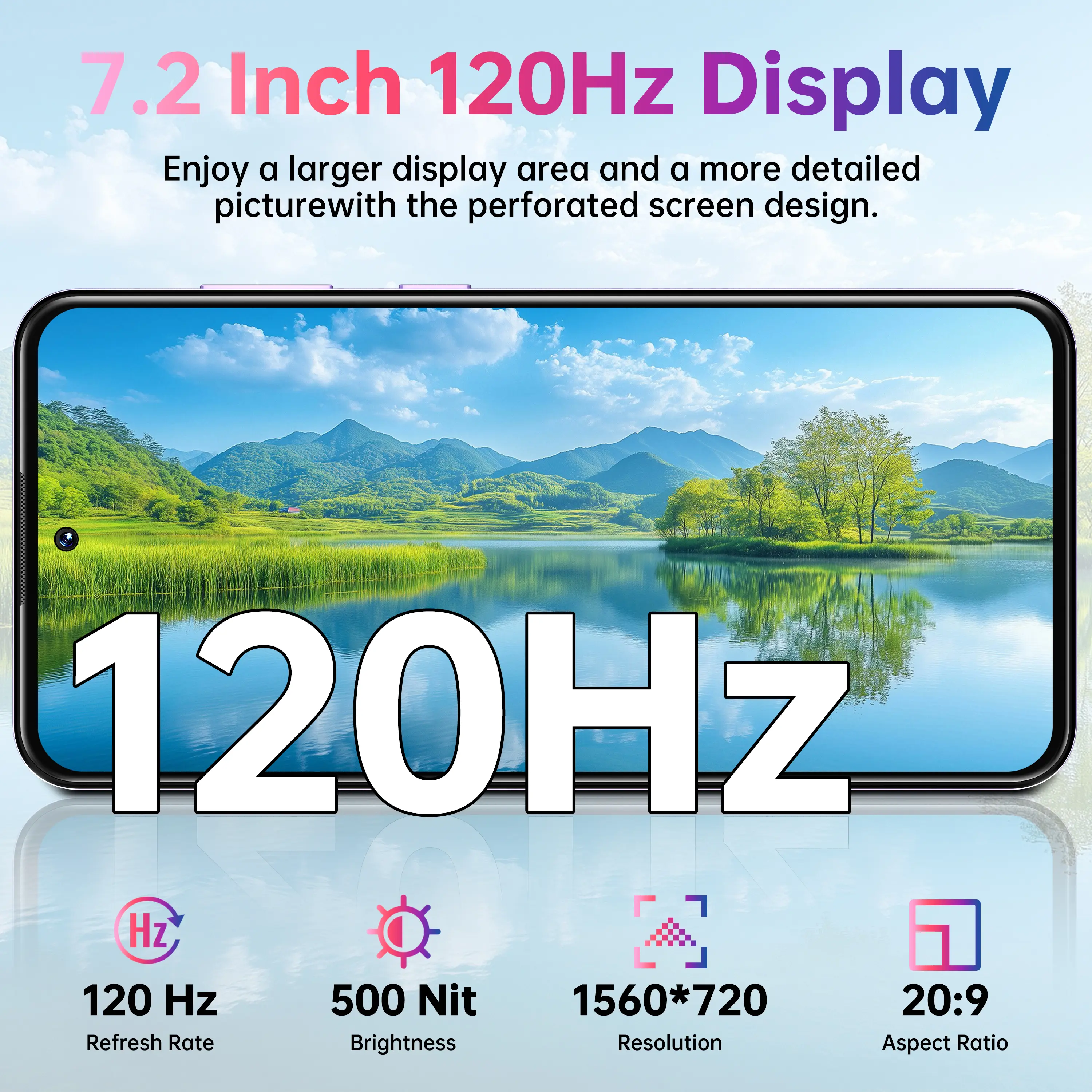 OUKITEL C69 7.2型 120Hz 6000mAh大容量 SIMフリー OUKITEL C69 7.2-inch 6000mAh Battery 9.5mm Ultra-thin Body