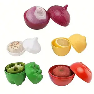 Reusable Plastic Fruit Storage Box, Non-Contact Food Container for Kitchen, Freshness Preserving Lemon Storage, Easy-To-Clean Refrigerator Organizer