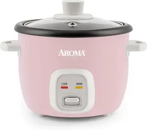Aroma Housewares 4-Cups (Cooked) / 1Qt. Rice & Grain Cooker (ARC-302NGP), Pink